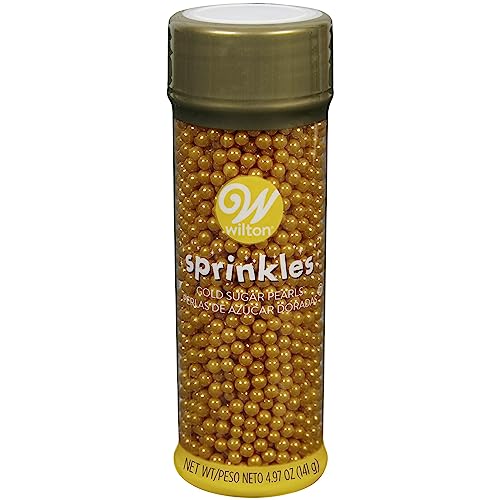 Wilton Sugar Pearls, 141 gram, Gold