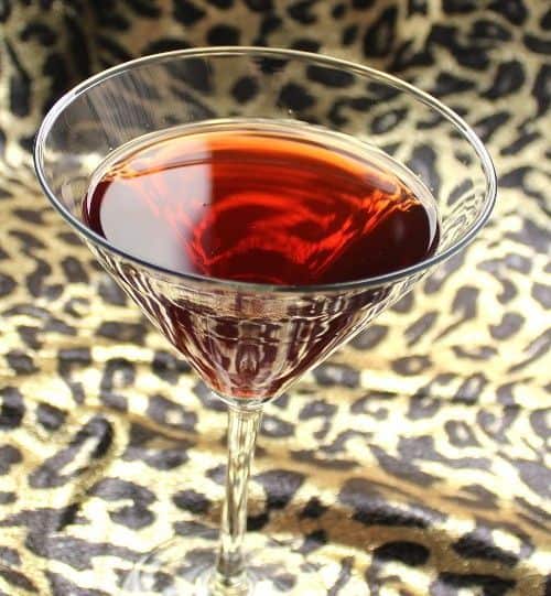 Adonis cocktail in martini glass