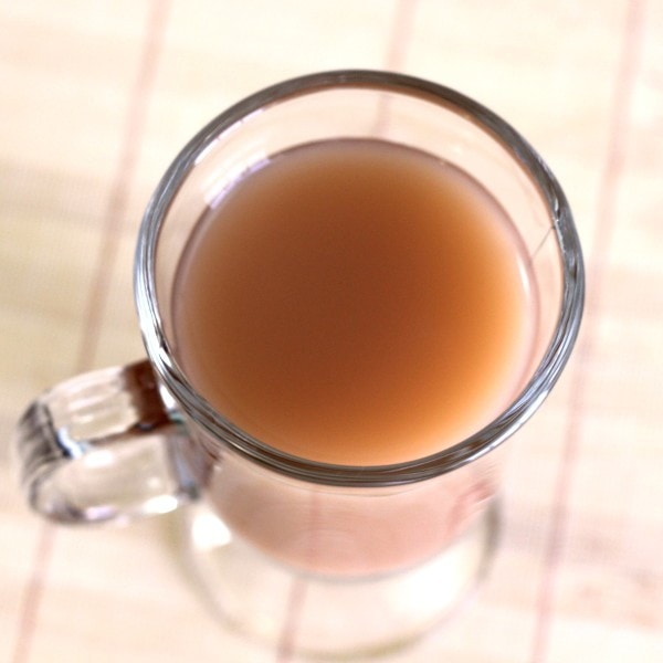 Overhead view of Back Burner drink in Irish coffee mug