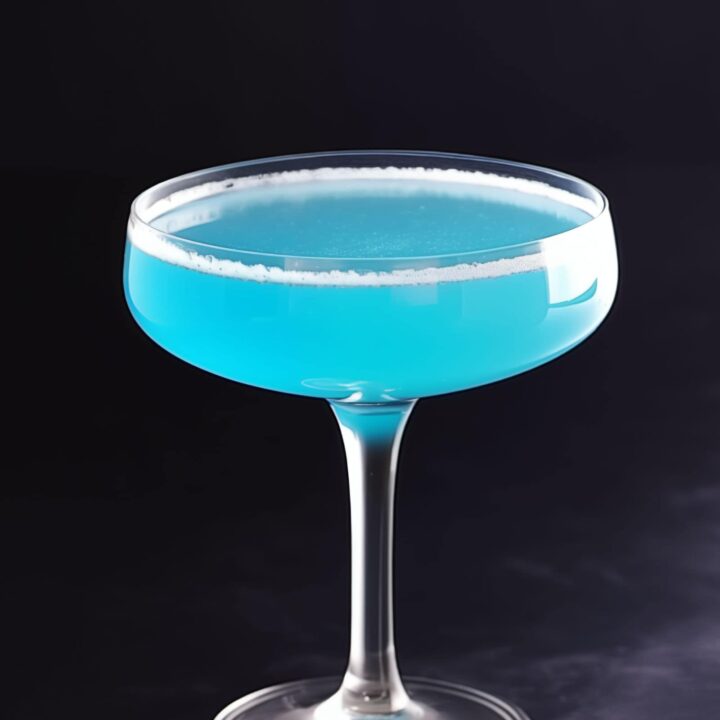 Belgian Blue drink in champagne saucer