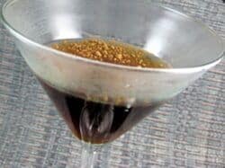 Black and White Martini with cocoa powder