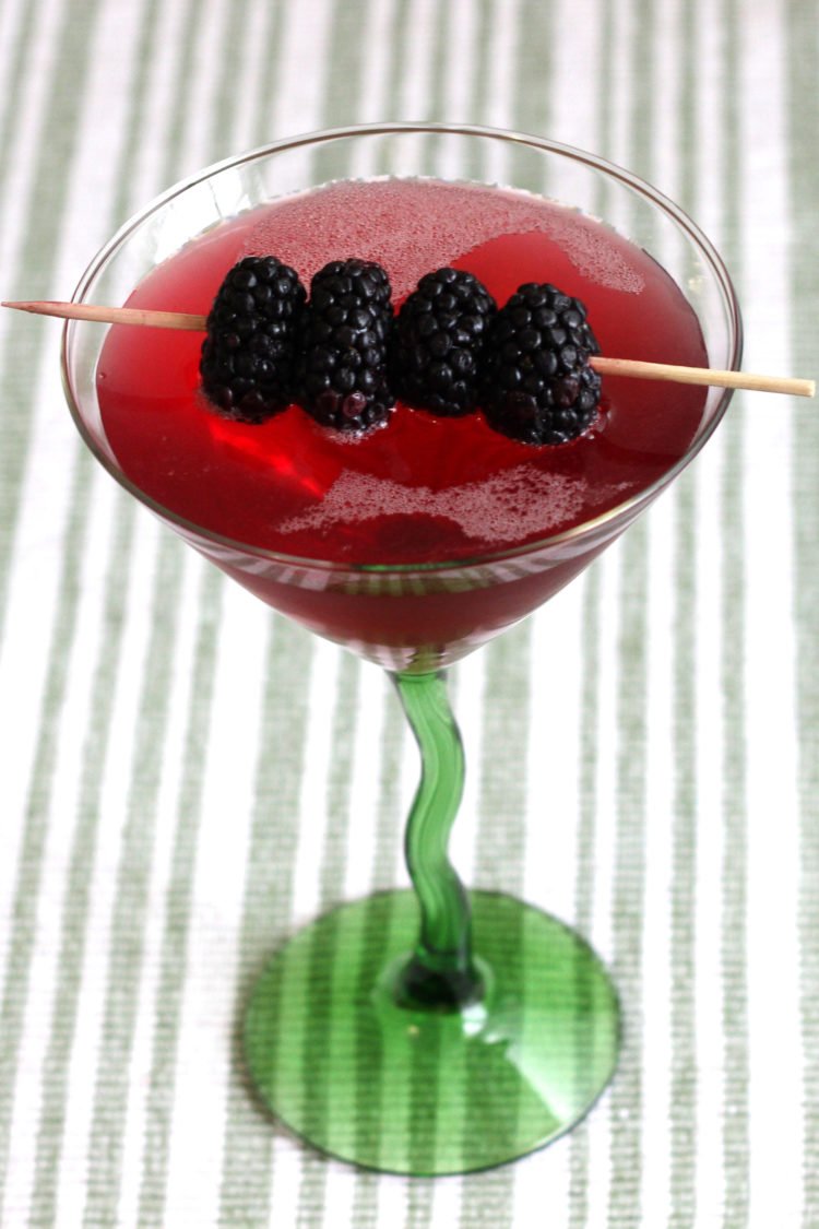 Blackberry Margarita garnished with blackberries