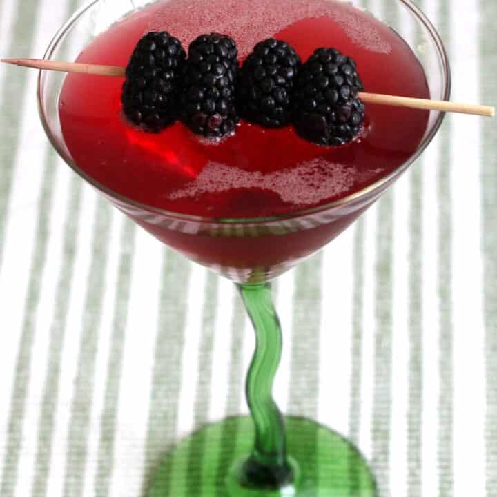 Blackberry Margarita garnished with blackberries