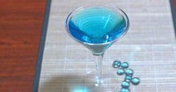 Blue Curacao drink on table