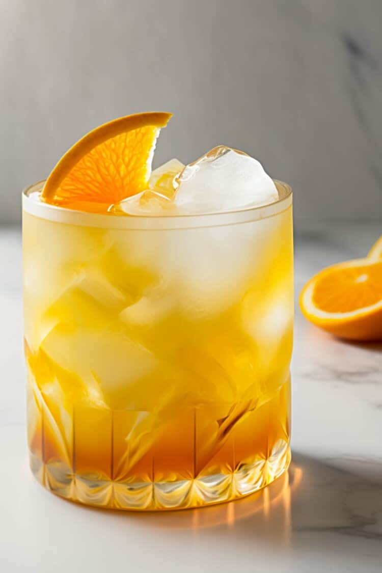 Boomerang drink with orange slice