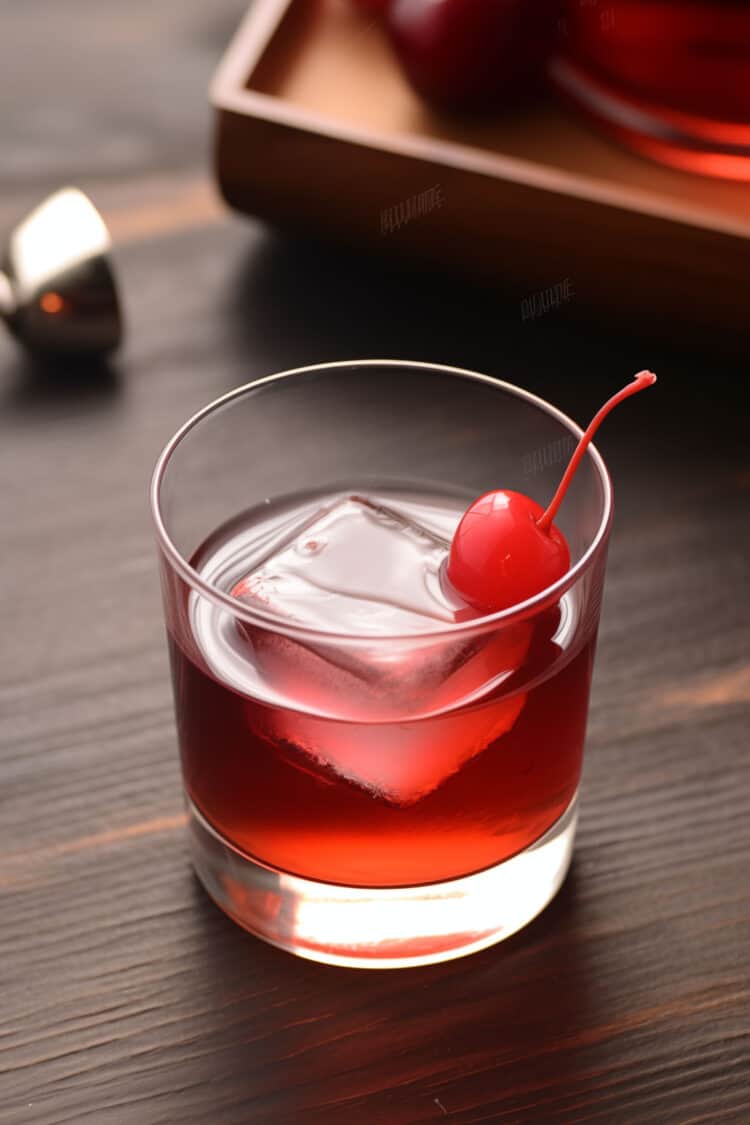 Bourbon Black Hawk drink in tall glass