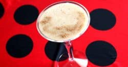 Brandy Alexander cocktail in martini glass