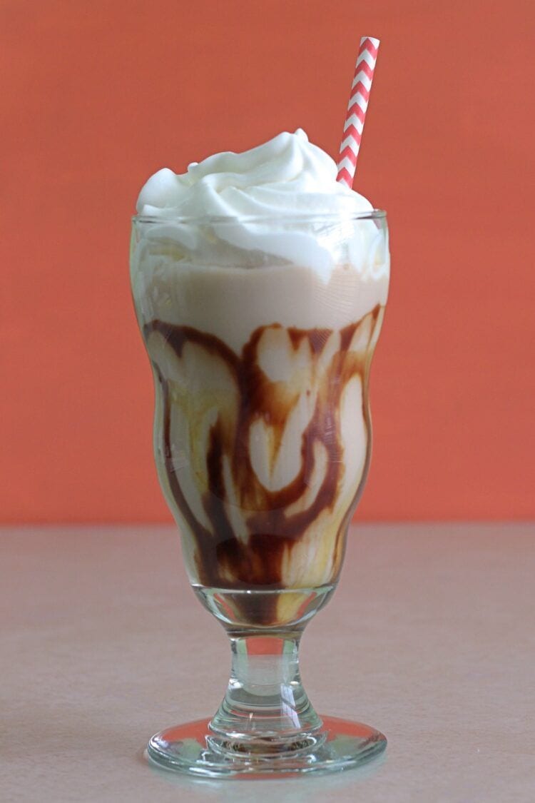 Caramel J drink with whipped cream