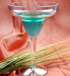 Blue-green Catalina Margarita drink