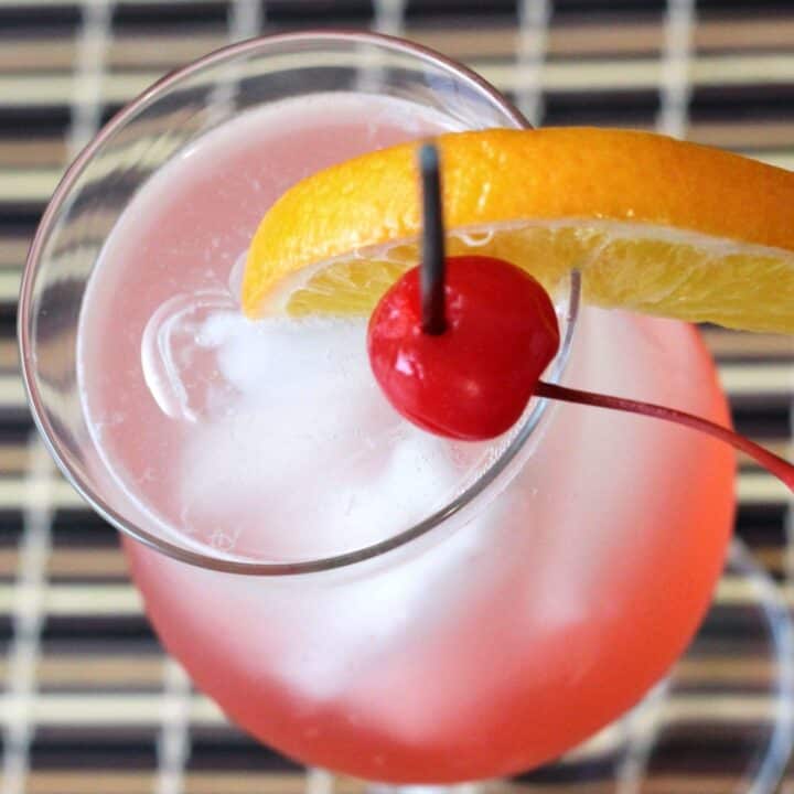 Cherry Vodka Sour drink recipe with vodka, grenadine and sour mix.