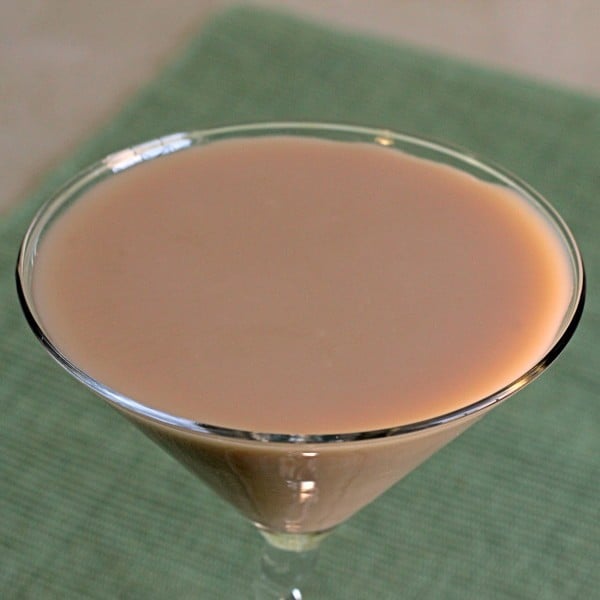 Closeup view of Chocolate Heaven Martini in cocktail glass