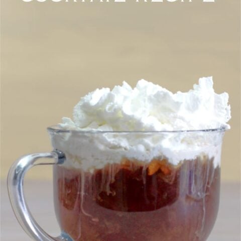 Coffee Nudge cocktail with whipped cream