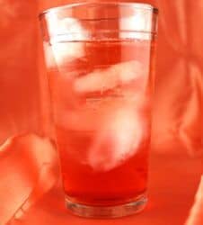 Cranberry Blast drink in tall glass with ice