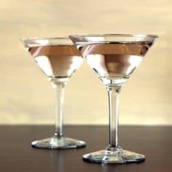 Currant Vodka Martinis on table