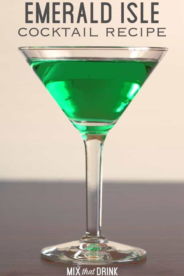 Emerald Isle Cocktail in martini glass