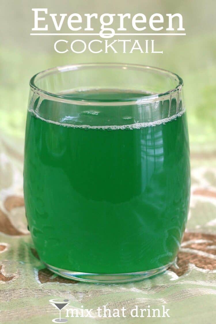 Emerald green Evergreen Cocktail
