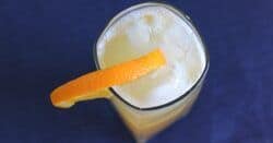 Fat Charley drink in tall glass with orange slice