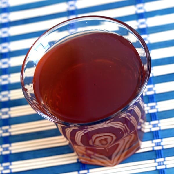 Overhead view of Forester drink in rocks glass