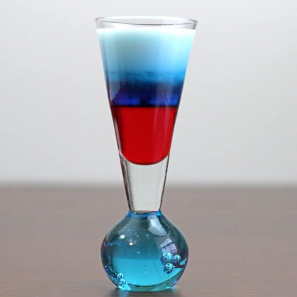 Fourth of July drink on table