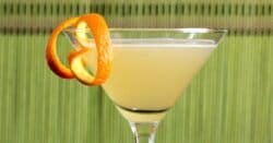 Gin Aloha Cocktail with orange twist