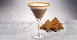 Gingerbread Martini with graham cracker rim