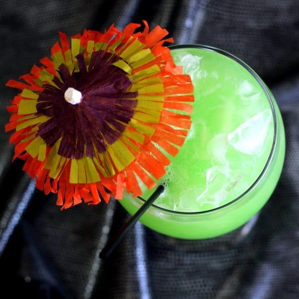 Overhead view of Green Eyes Drink