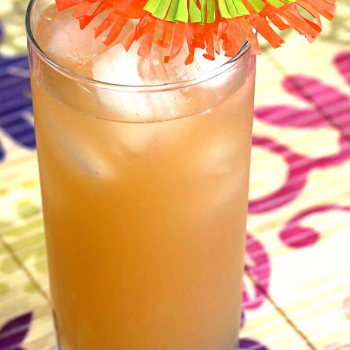 Hairy Jerry drink with cocktail umbrella