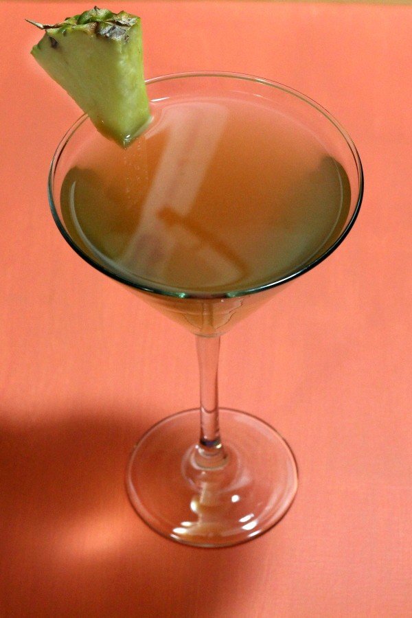 Closeup view of Hawaiian Brandy drink in cocktail glass