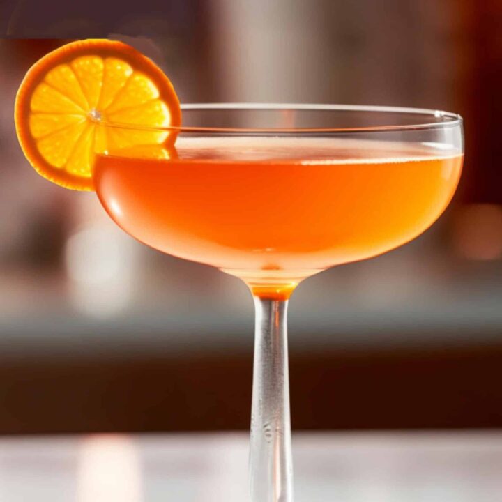 High Noon cocktail with orange wheel