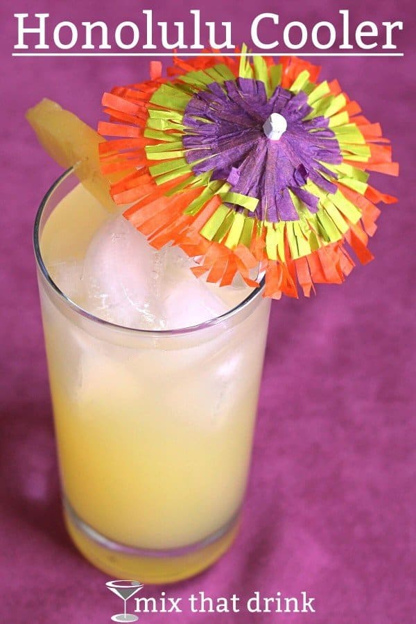 Honolulu Coller drink with cocktail umbrella