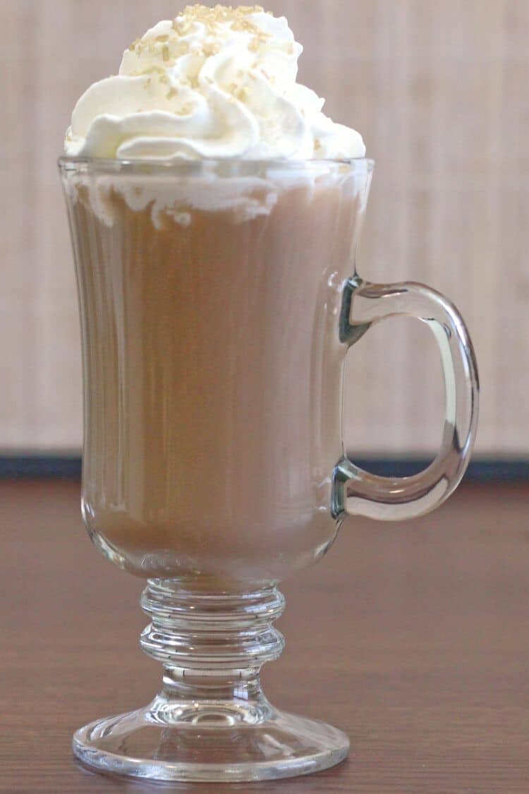 Irish Coffee drink in Irish Coffee mug