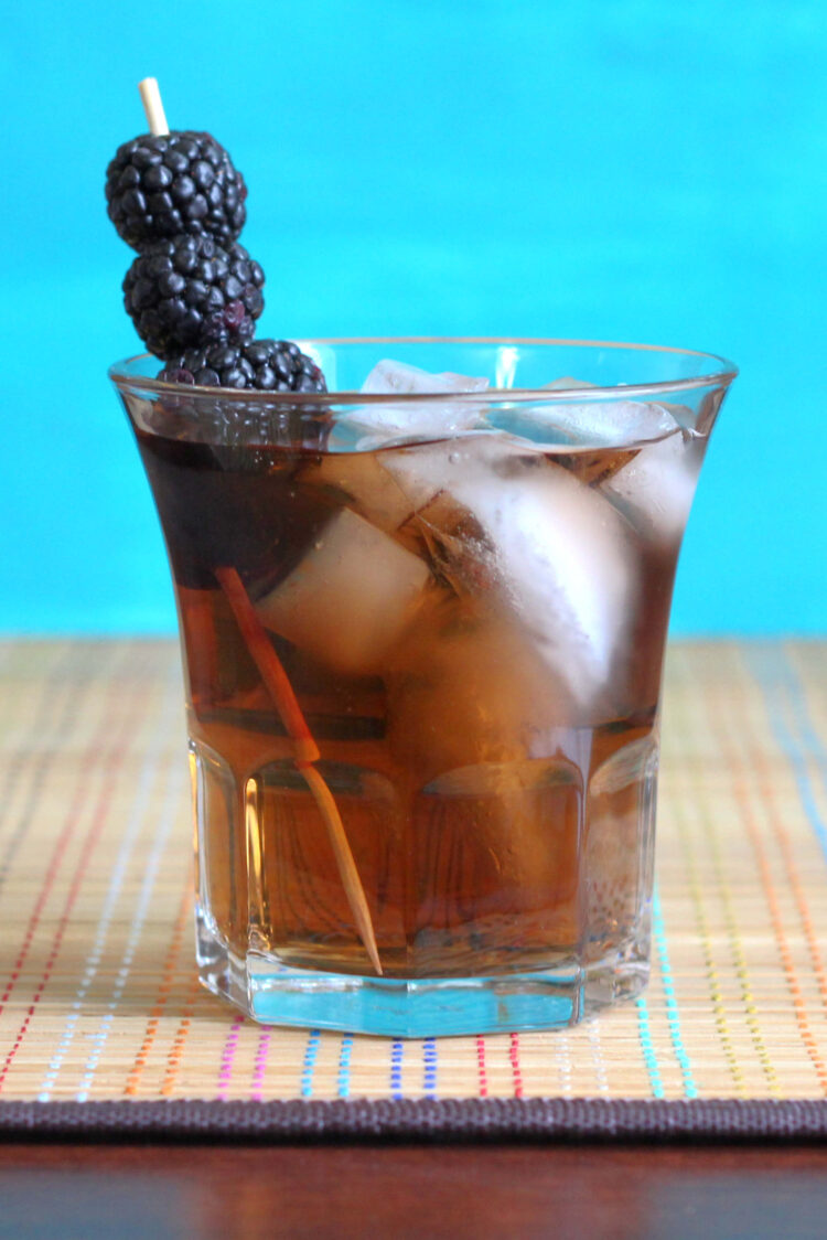 Jumpin' Jack Black drink with blackberries