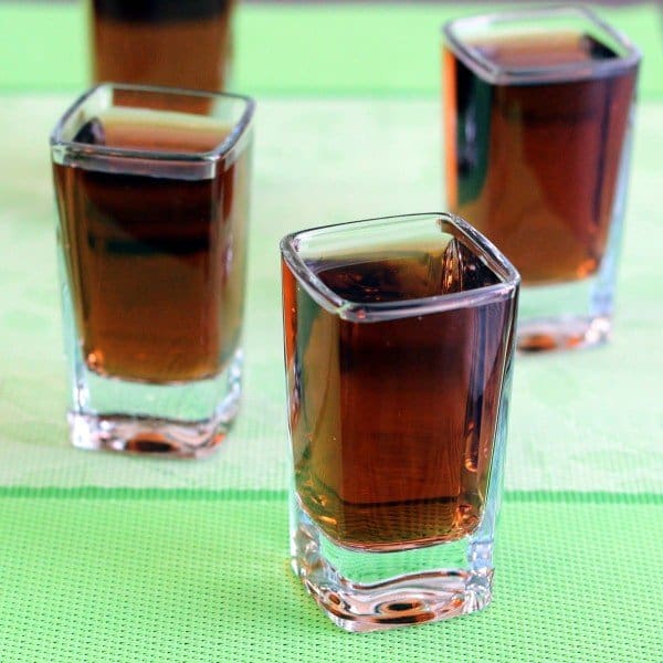 Kentucky Pitbull drinks scattered around table