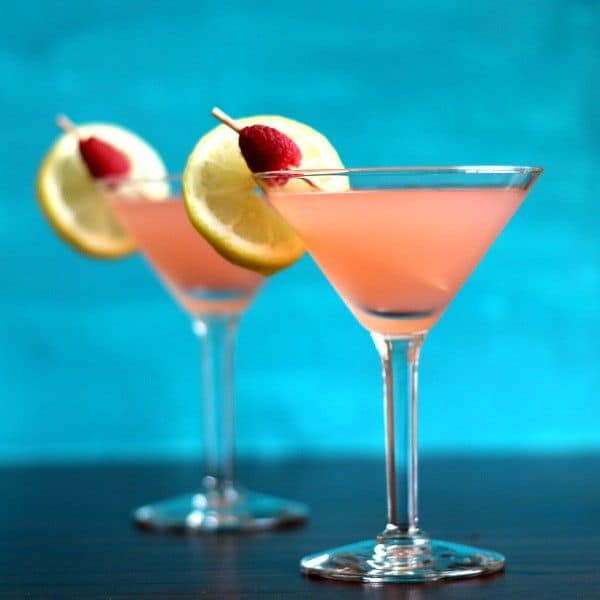 Leave-It-To-Me Cocktail with lemon and raspberry