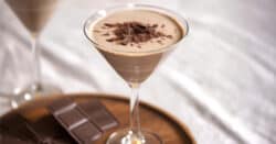 Liquid Snickers drink in martini glass