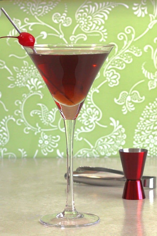 Manhattan Cocktail with cherry