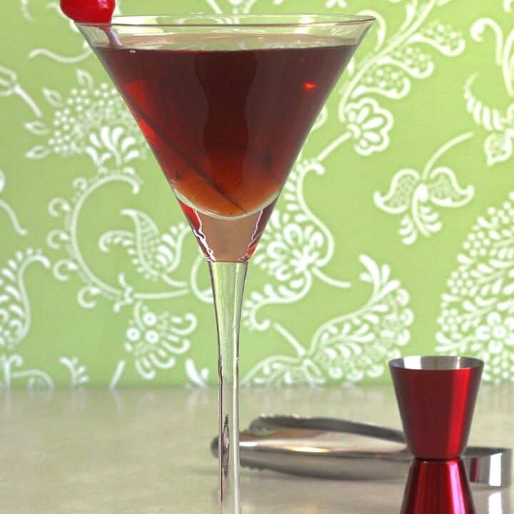 Manhattan Cocktail with cherry