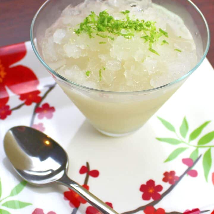 Margarita Granita served with spoon