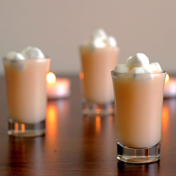 Closeup view of  Marshmallow Shooters on table with marshmallows on top