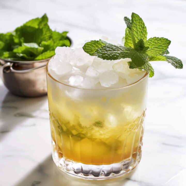 Mint Julep drink in glass