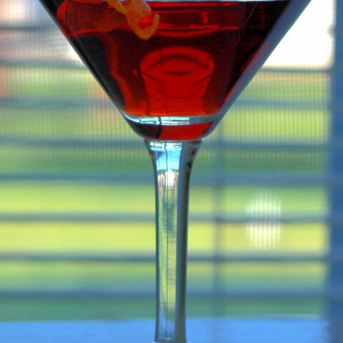 Modern Cocktail with orange twist