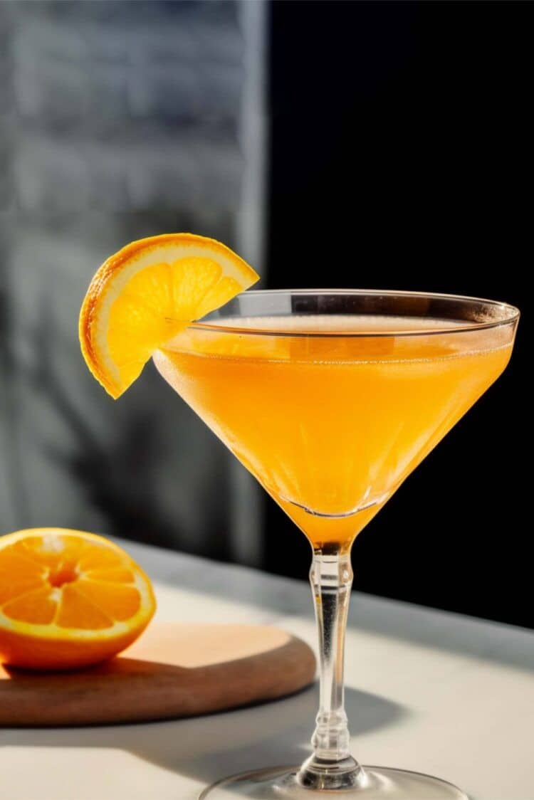 Monkey Gland cocktail with orange slice