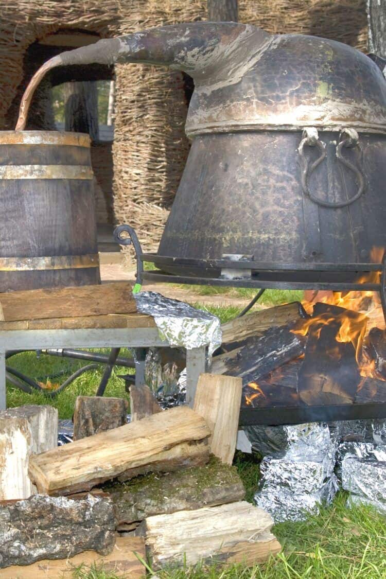 Old moonshine still in yard