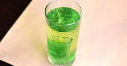 Mountain Dew drink with Midori shot inside