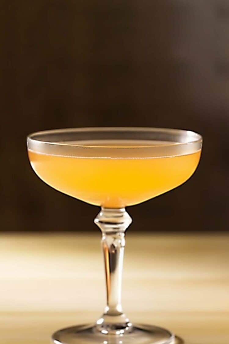 Paradise cocktail in coupe glass