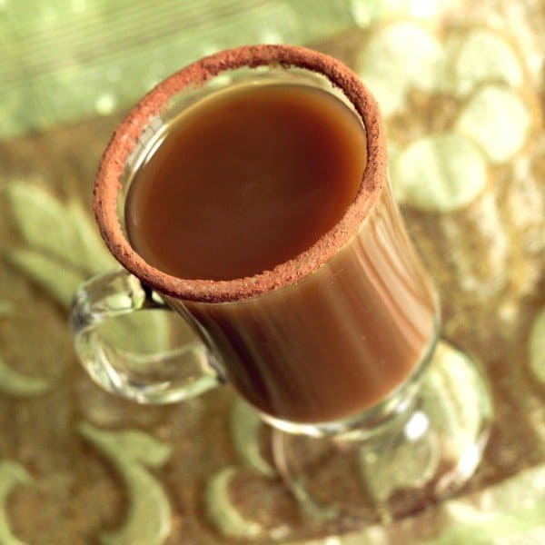 Percolator Cocktail with cocoa rim