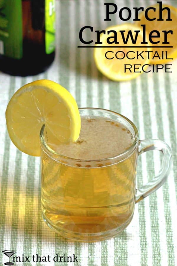 Porch Crawler drink with lemon slice