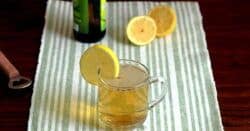 Porch Crawler drink with lemon slice