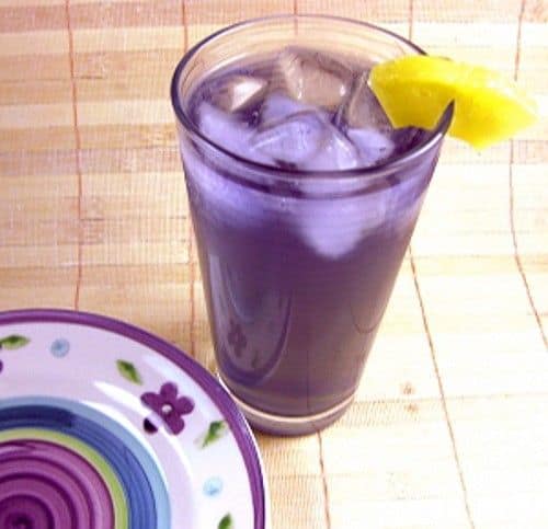 Purple People Eater drink with pineapple