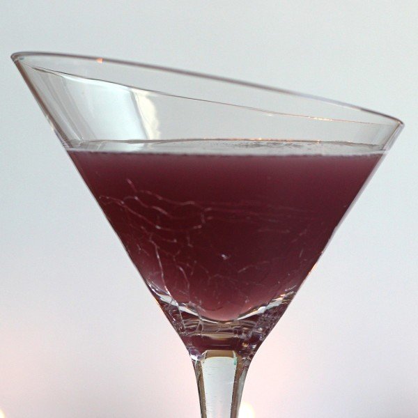 Close-up view of Purple Turtle drink